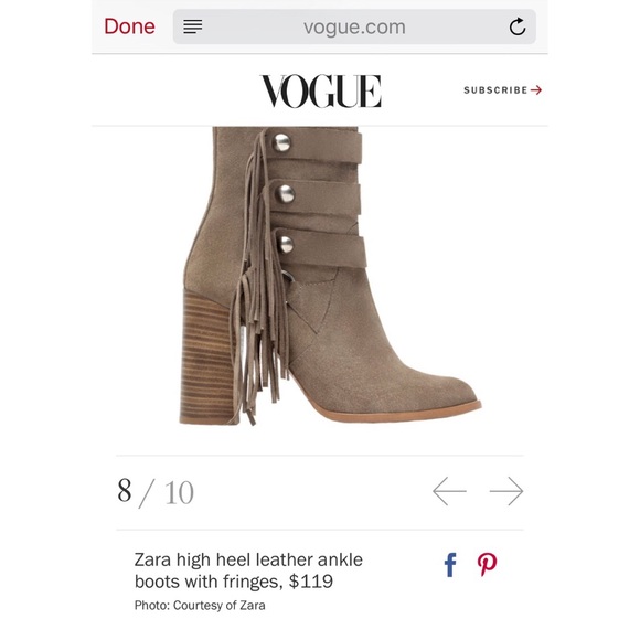 [SALE!!] Zara -Fringe booties - Picture 3 of 3